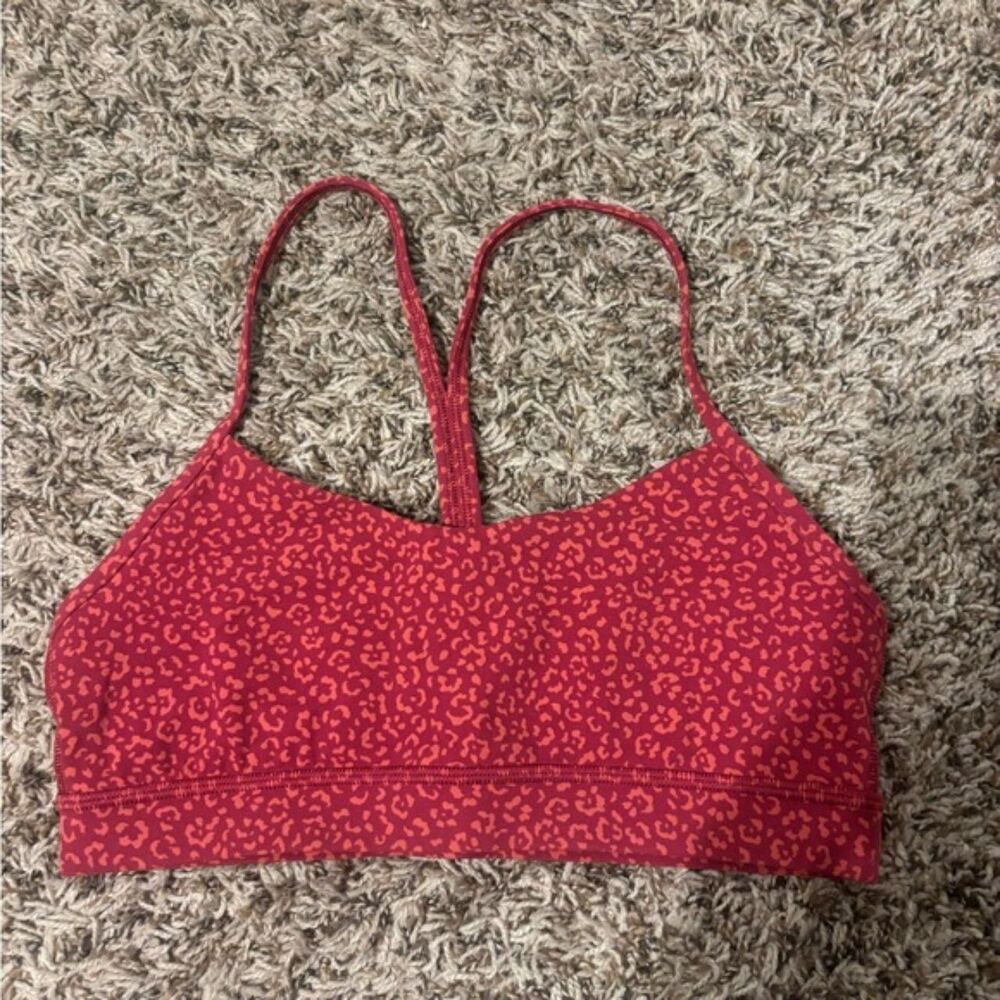 Lululemon Women's Red and Burgundy Bra